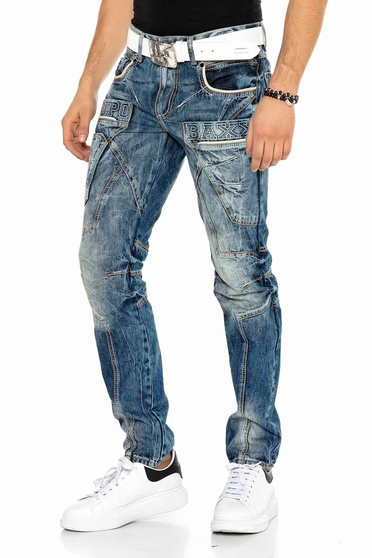 CD391 Wash Effect Men's Jeans