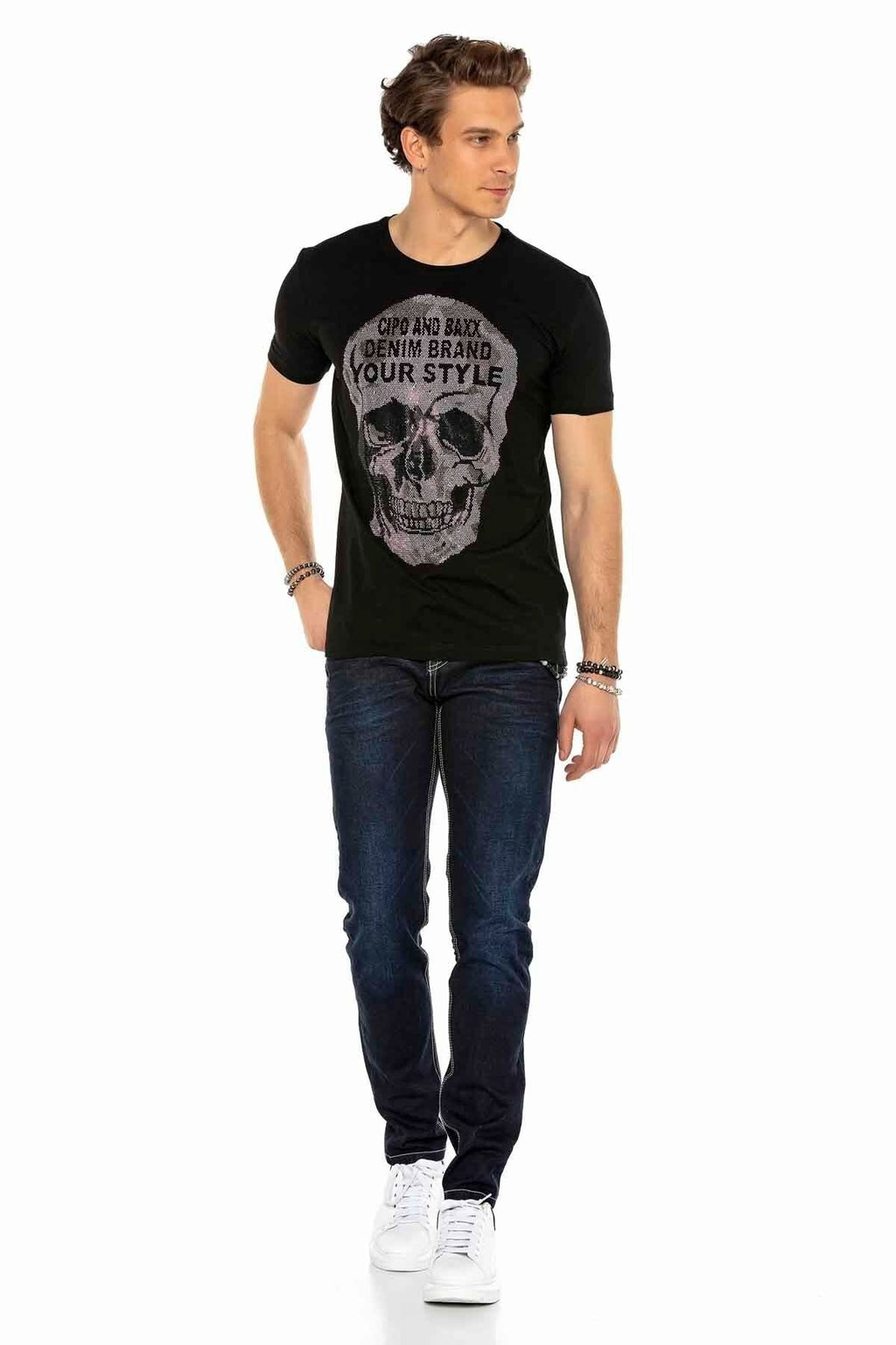 CD395 Contrast Stitch Men's Jeans