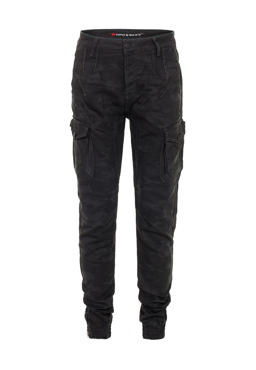 CD422 Cargo Pocket Elastic Skinny Camo Pants