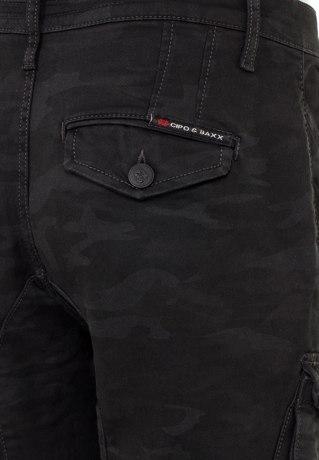CD422 Cargo Pocket Elastic Skinny Camo Pants