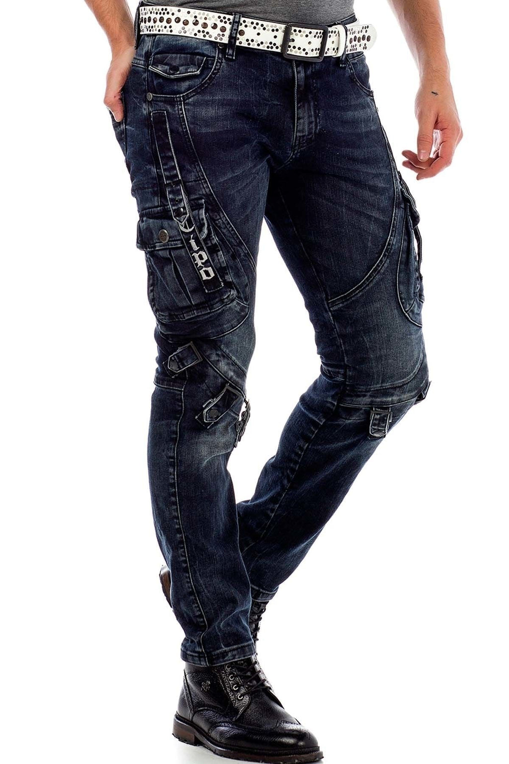 CD440 Rock Star Biker Men's Cargo Jeans