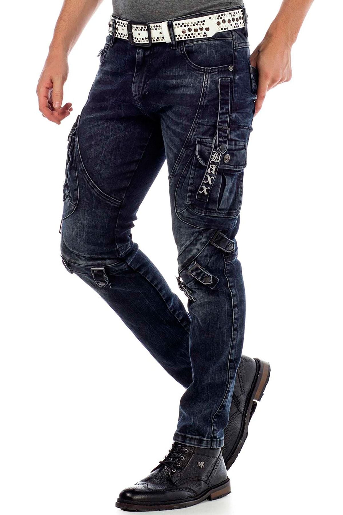 CD440 Rock Star Biker Men's Cargo Jeans