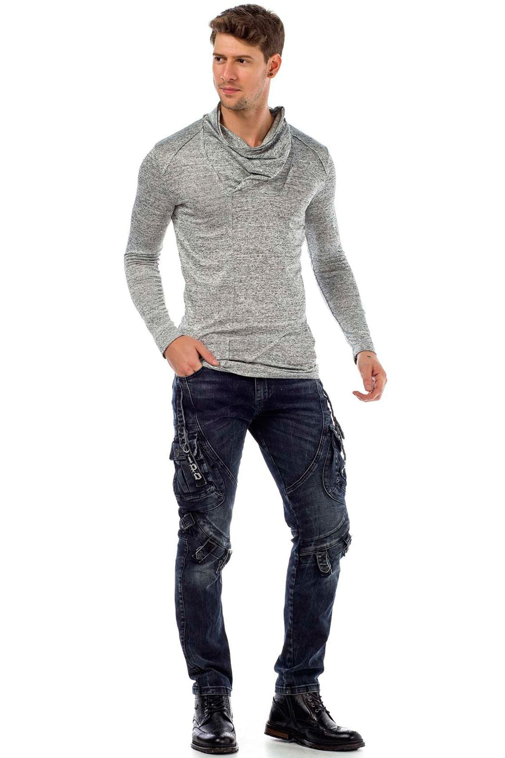 CD440 Rock Star Biker Men's Cargo Jeans
