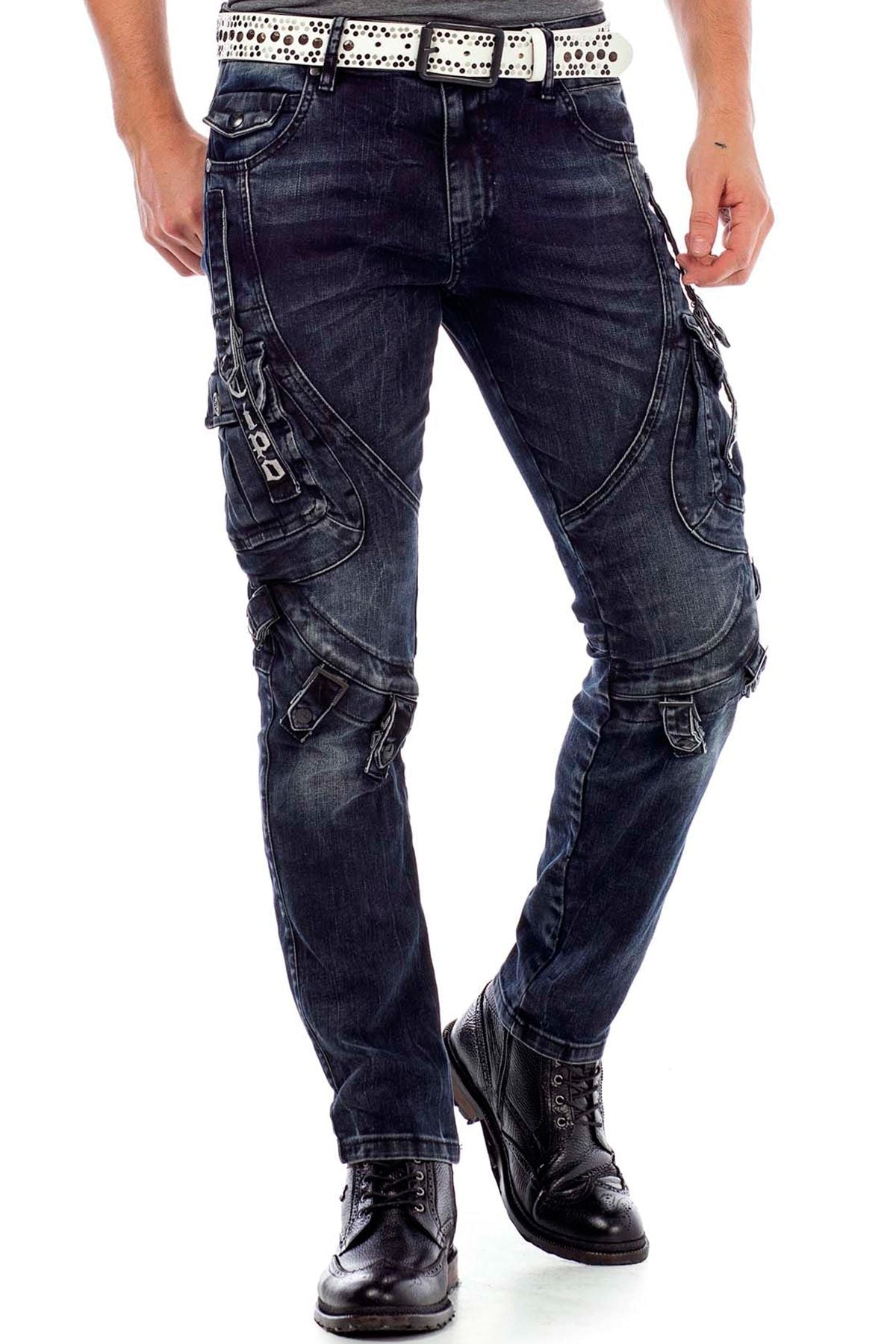 CD440 Rock Star Biker Men's Cargo Jeans