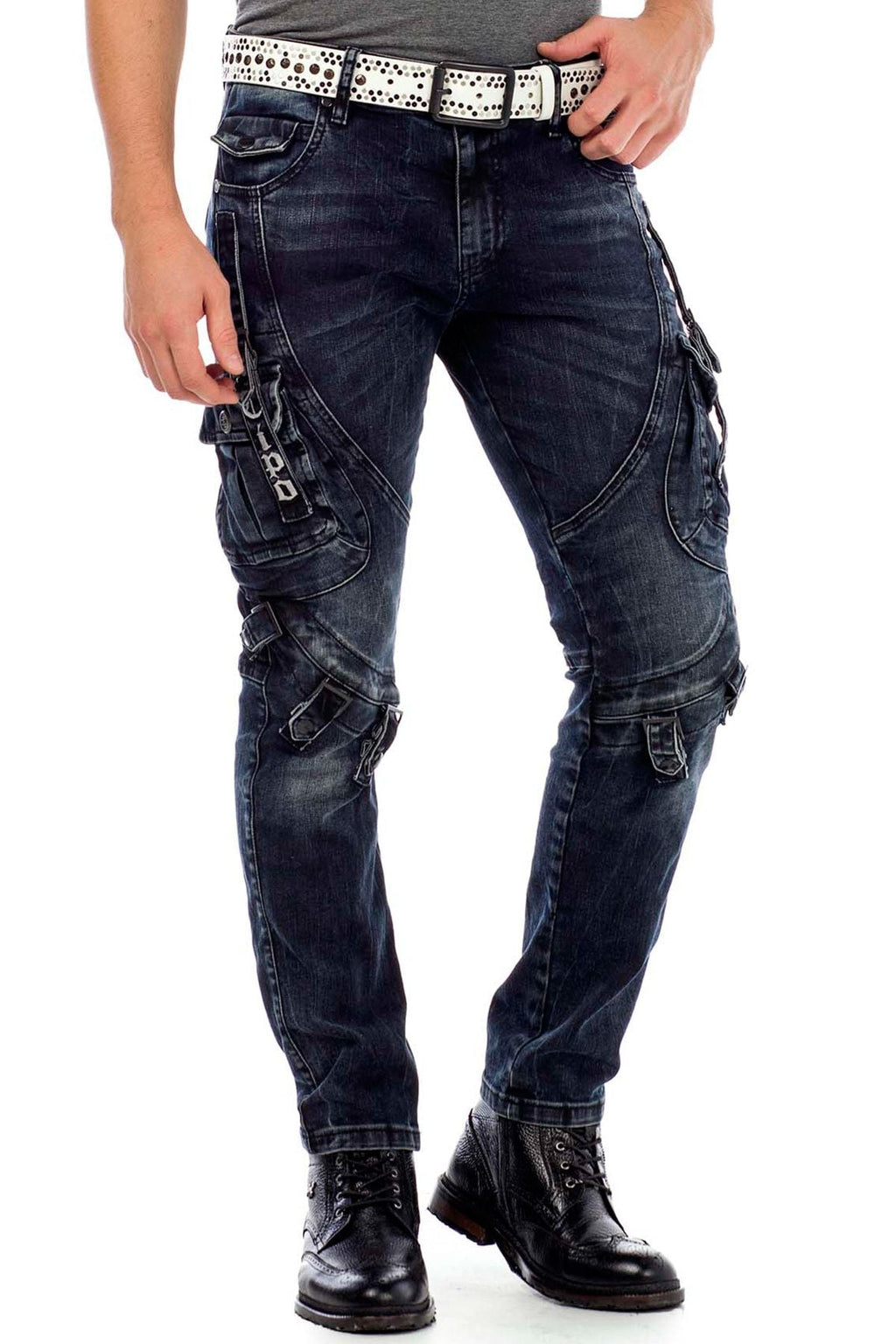CD440 Rock Star Biker Men's Cargo Jeans