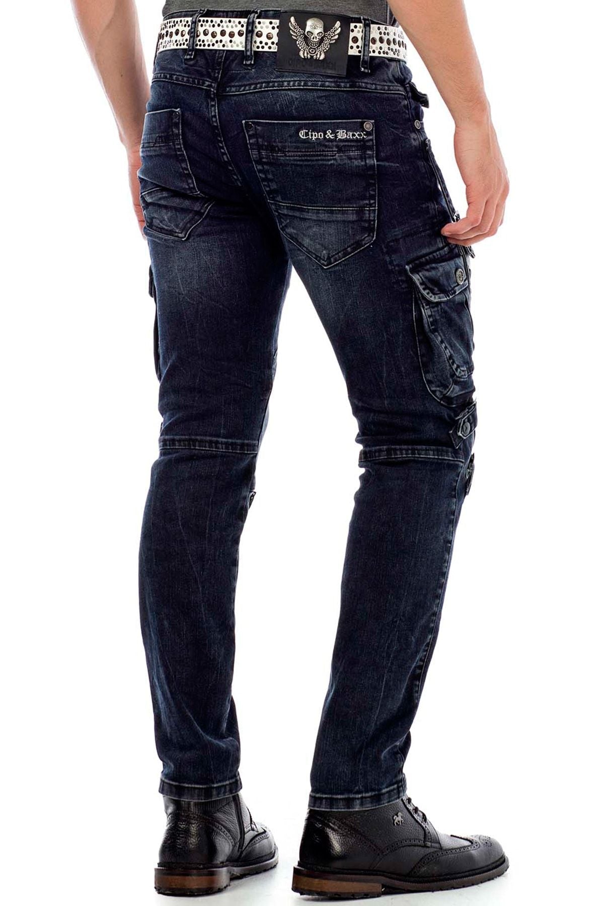 CD440 Rock Star Biker Men's Cargo Jeans