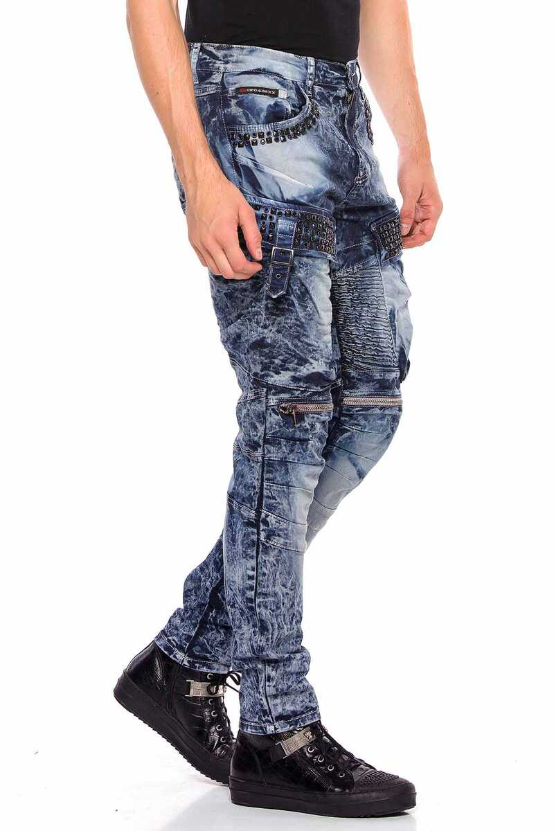 CD494 Rock Star Biker Men's Pants