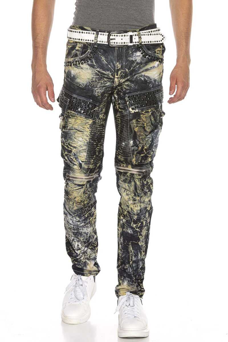 CD494 Rock Star Biker Men's Pants