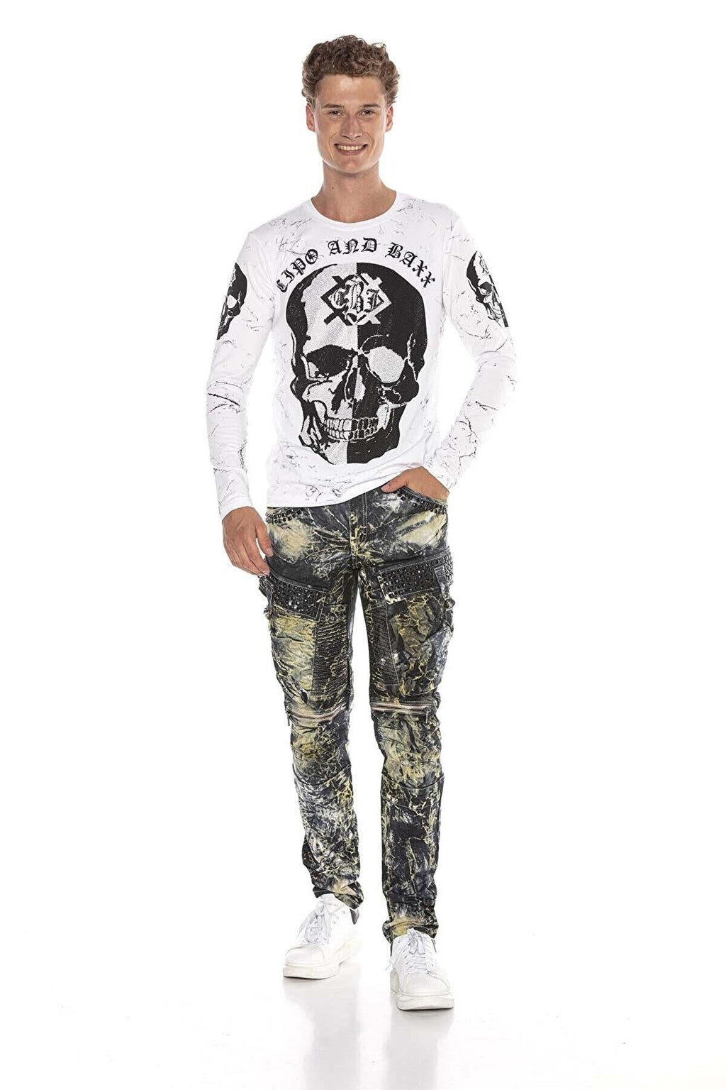 CD494 Rock Star Biker Men's Pants