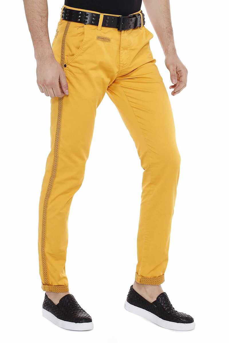 CD511 Striped Pattern Casual Men's Jeans