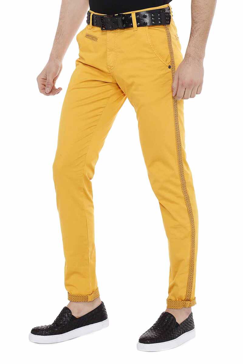 CD511 Striped Pattern Casual Men's Jeans