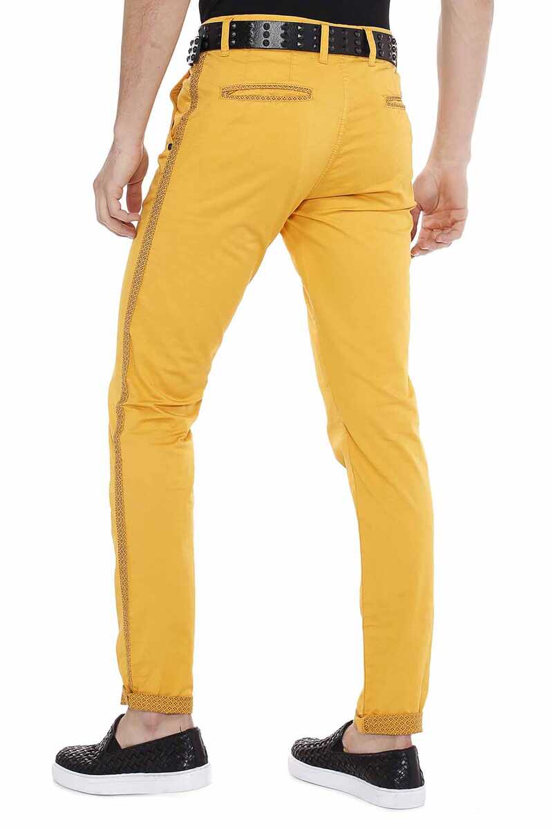 CD511 Striped Pattern Casual Men's Jeans