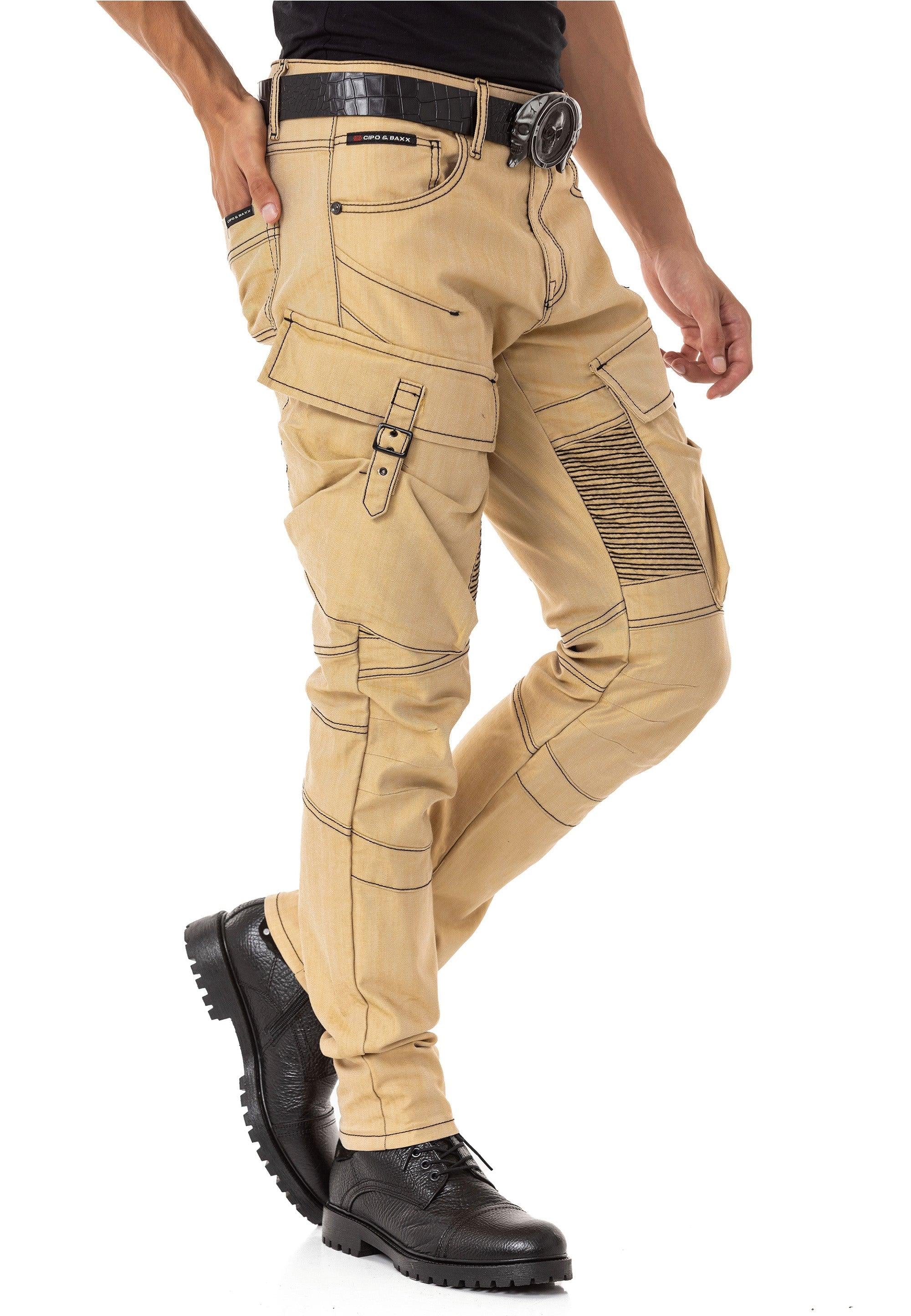 CD523 Cargo Pocket Baggy Hip Hop Men's Jeans