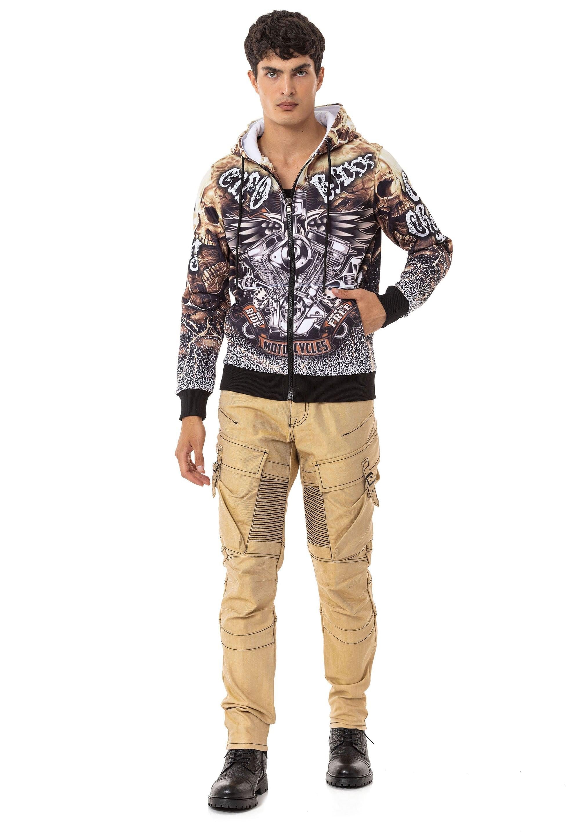 CD523 Cargo Pocket Baggy Hip Hop Men's Jeans