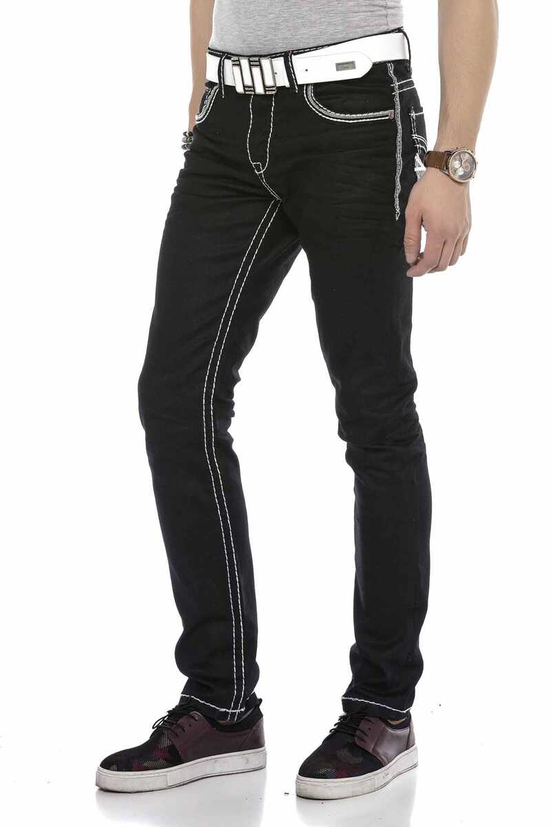CD553 Embroidered Pocket Detail Jeans
