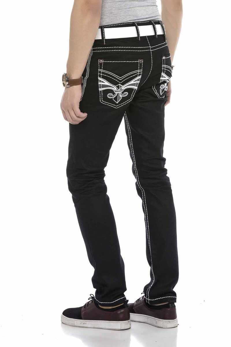 CD553 Embroidered Pocket Detail Jeans