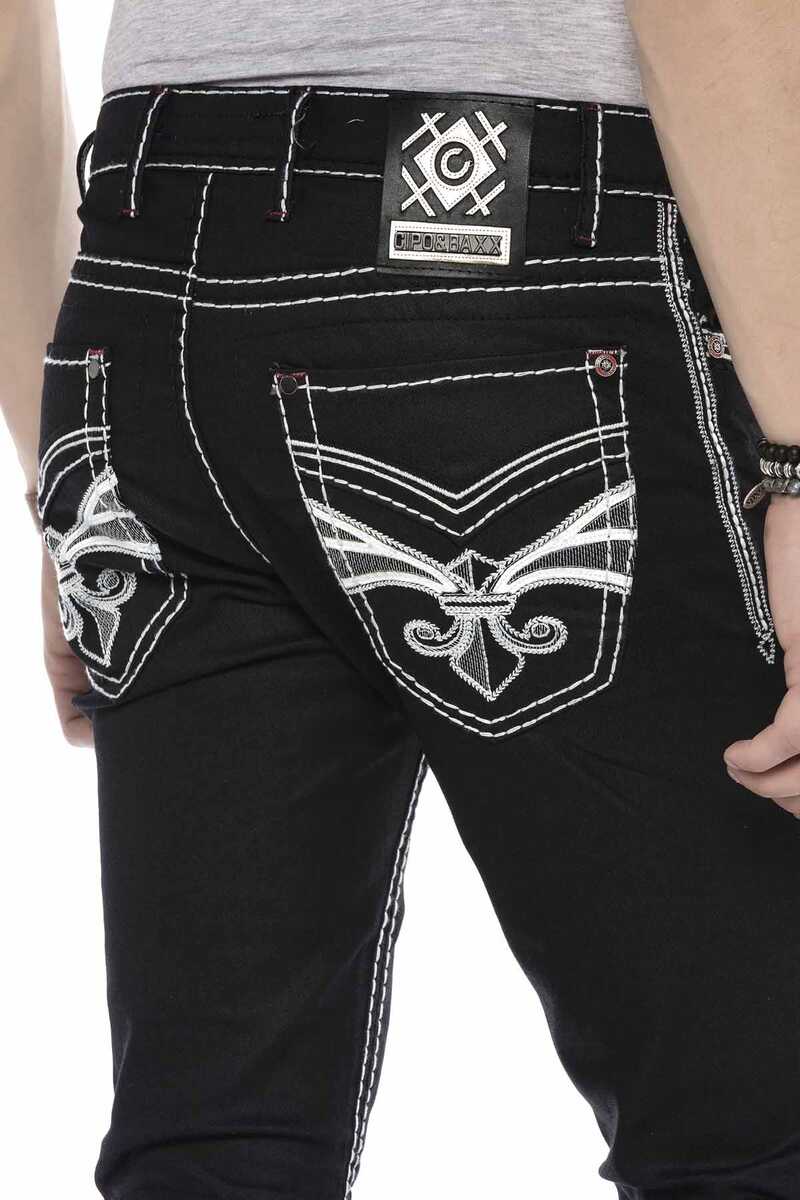 CD553 Embroidered Pocket Detail Jeans