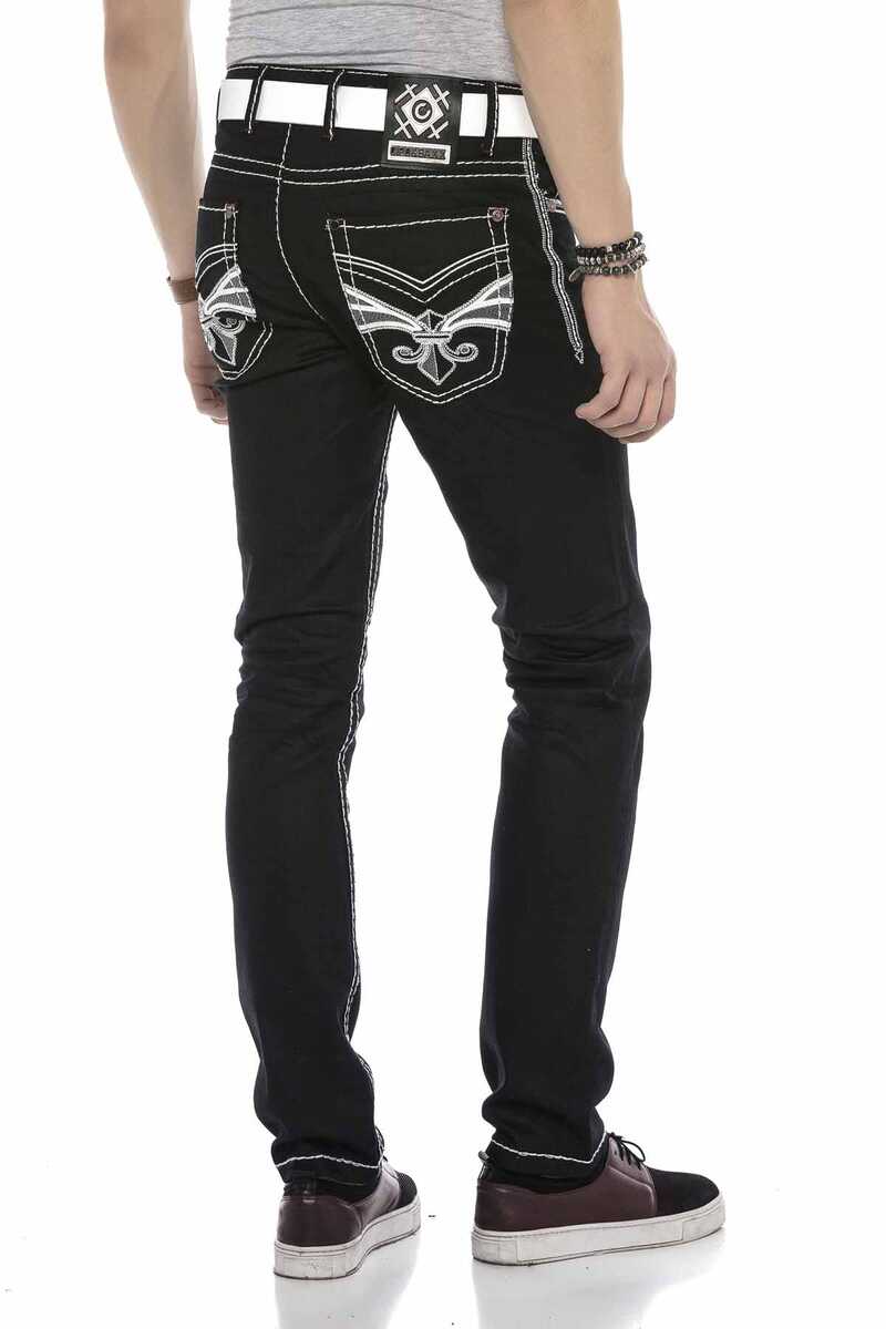 CD553 Embroidered Pocket Detail Jeans
