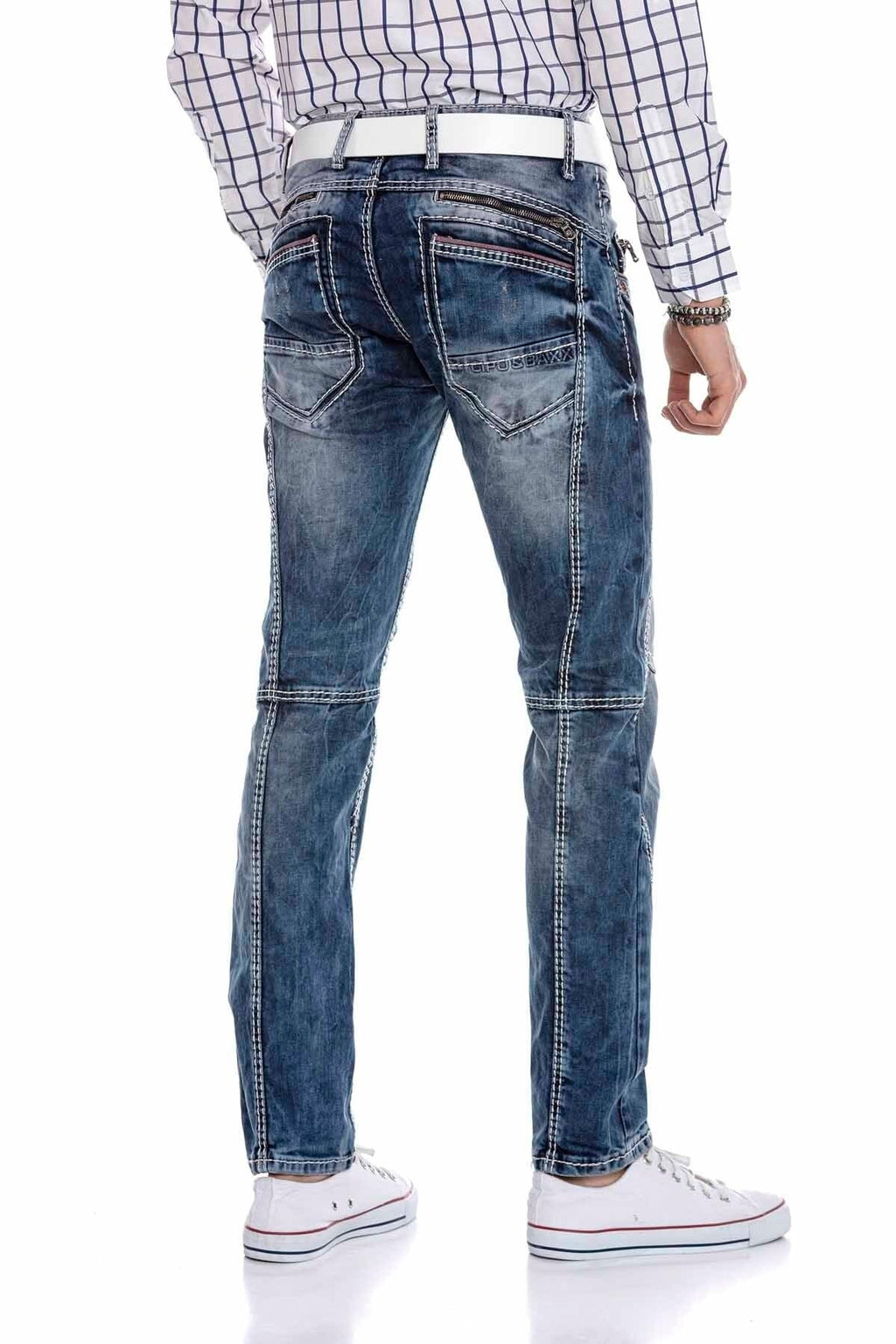 CD563 Paneled Stitch Regular Fit Jeans