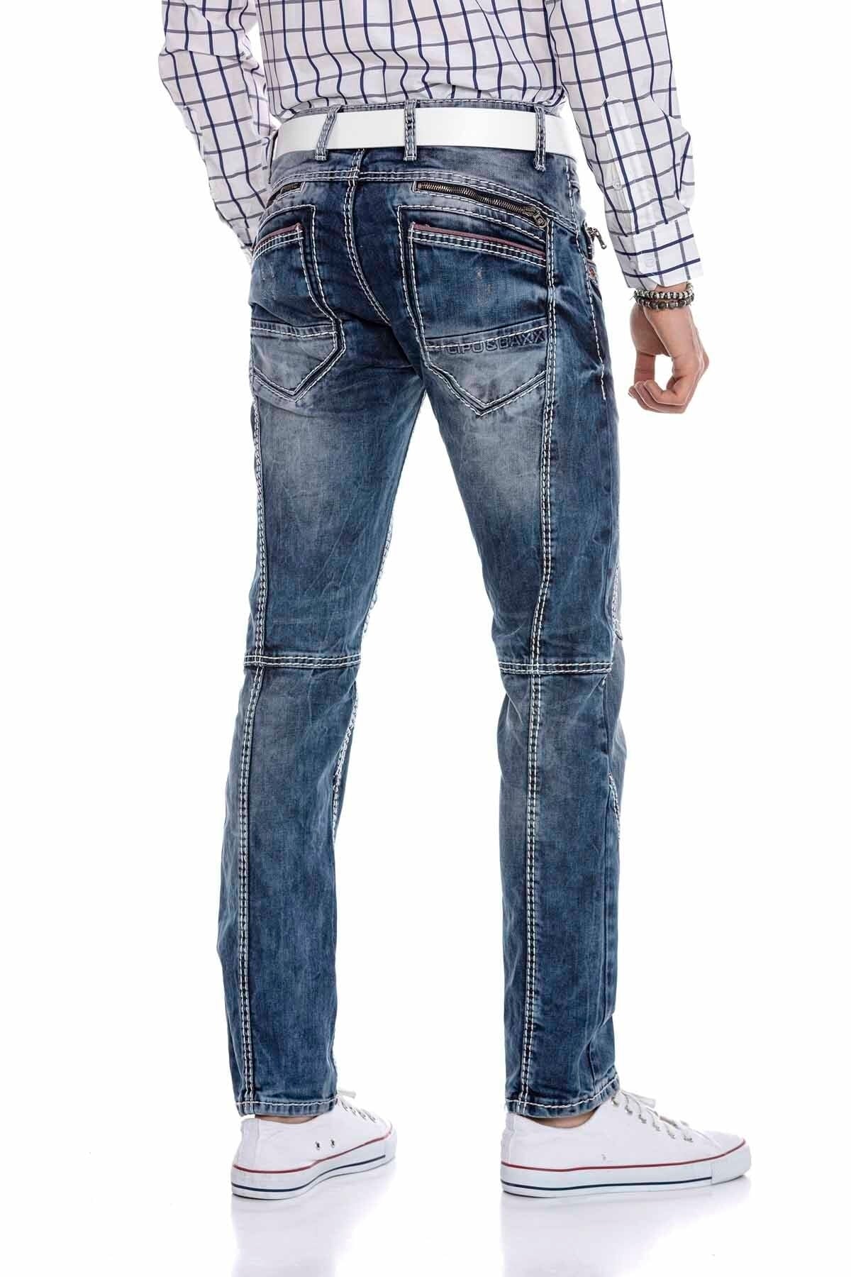 CD563 Paneled Stitch Regular Fit Jeans