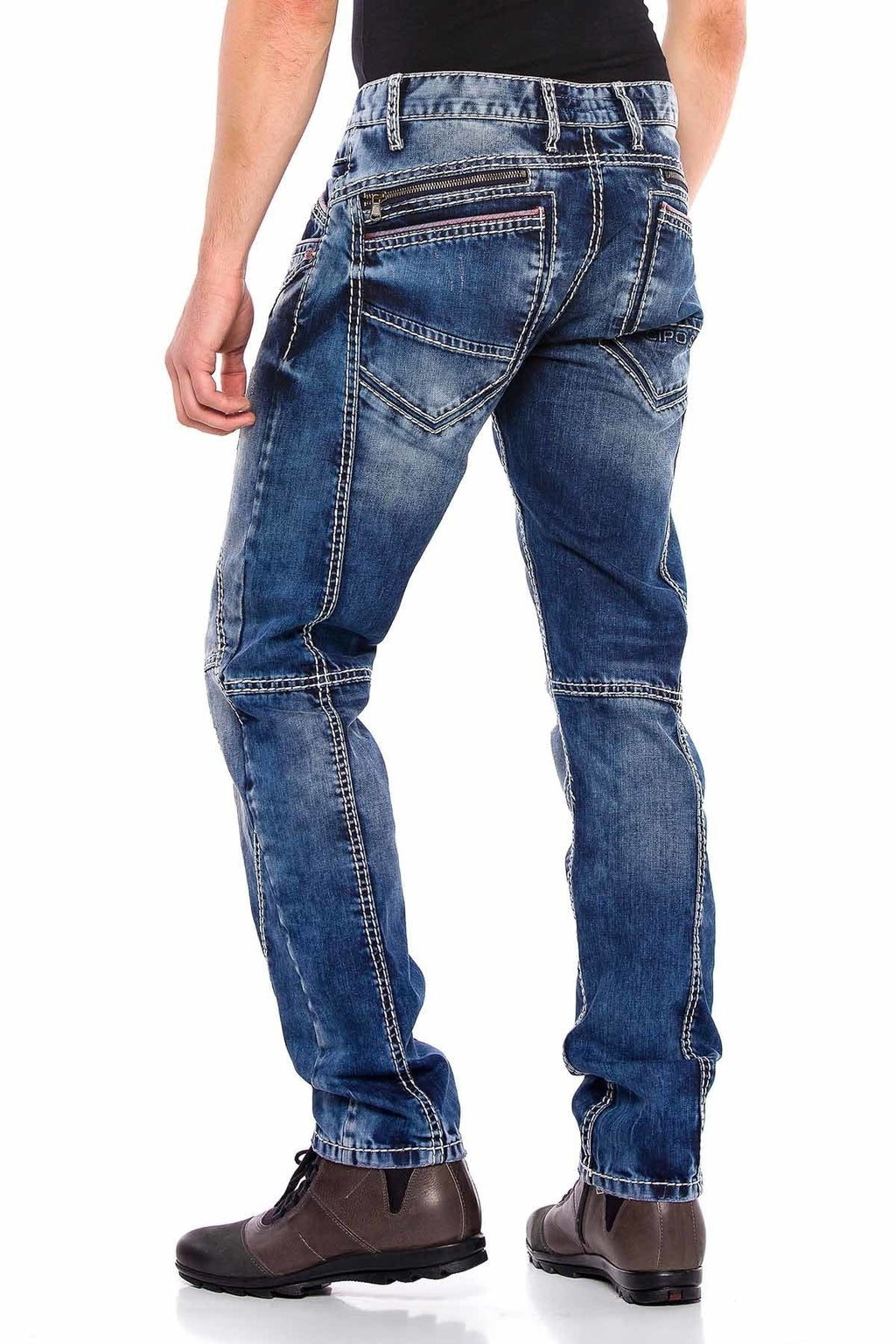 CD563 Paneled Stitch Regular Fit Jeans