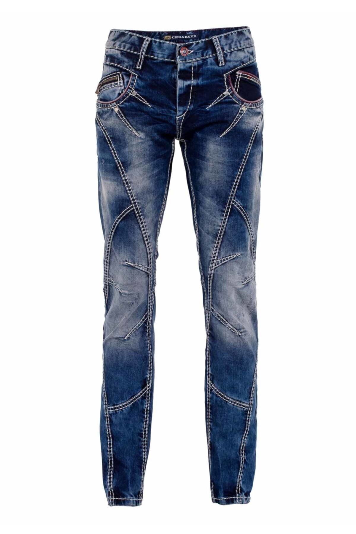 CD563 Paneled Stitch Regular Fit Jeans