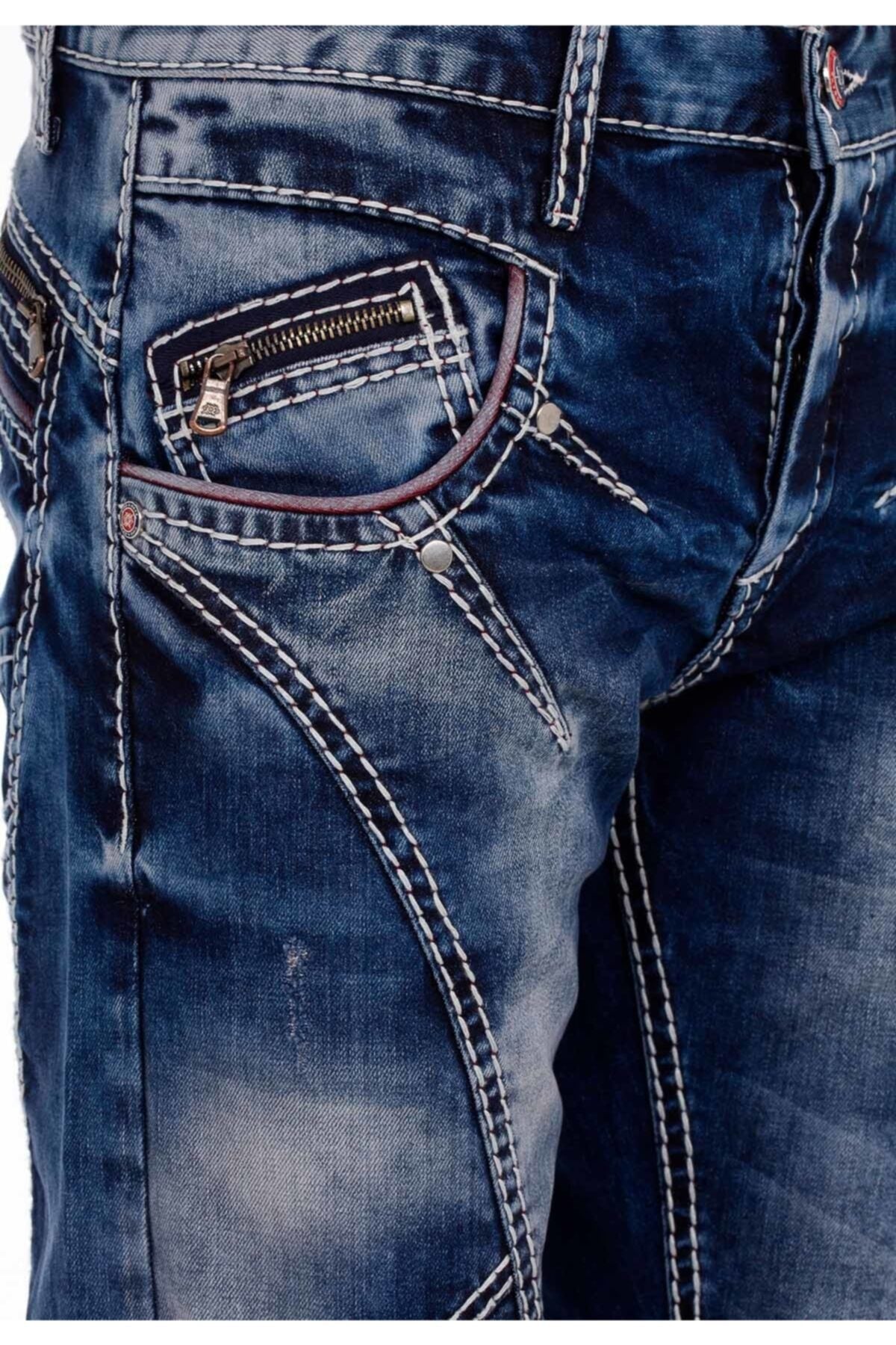 CD563 Paneled Stitch Regular Fit Jeans
