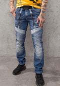 CD576 Panel Stitch Slim Fit Men's Jeans