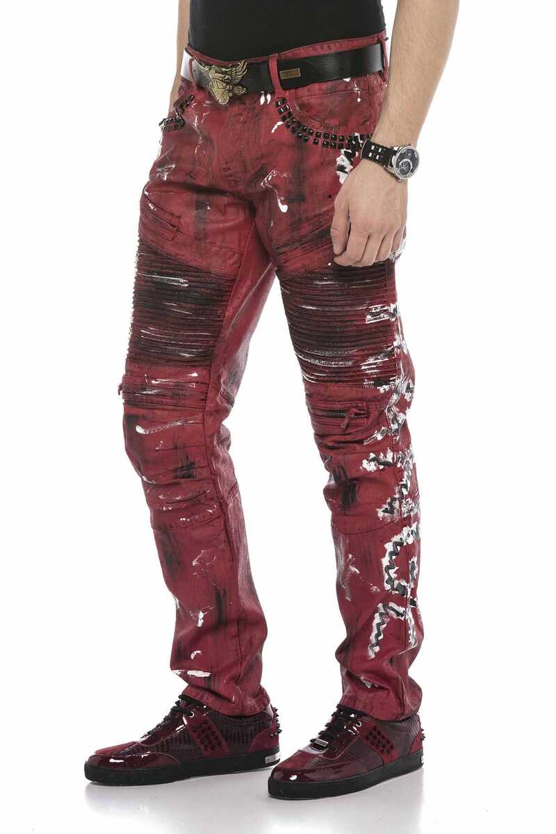 CD608 Hand-Painted Men's Jeans