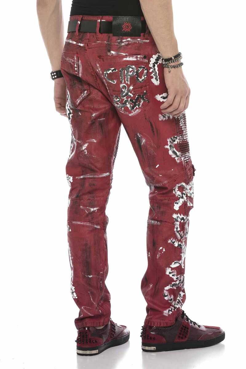 CD608 Hand-Painted Men's Jeans