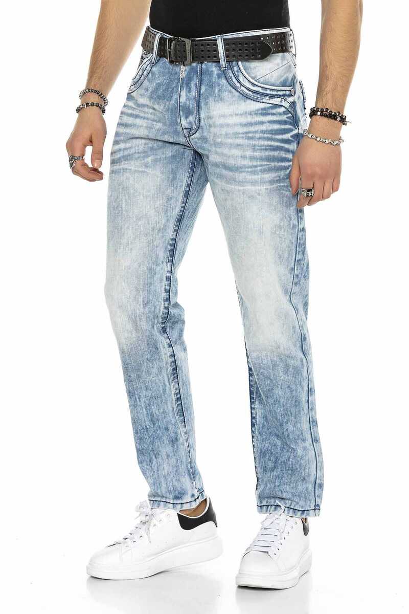 CD616 Pocket Detail Relaxed Fit Men's Jeans