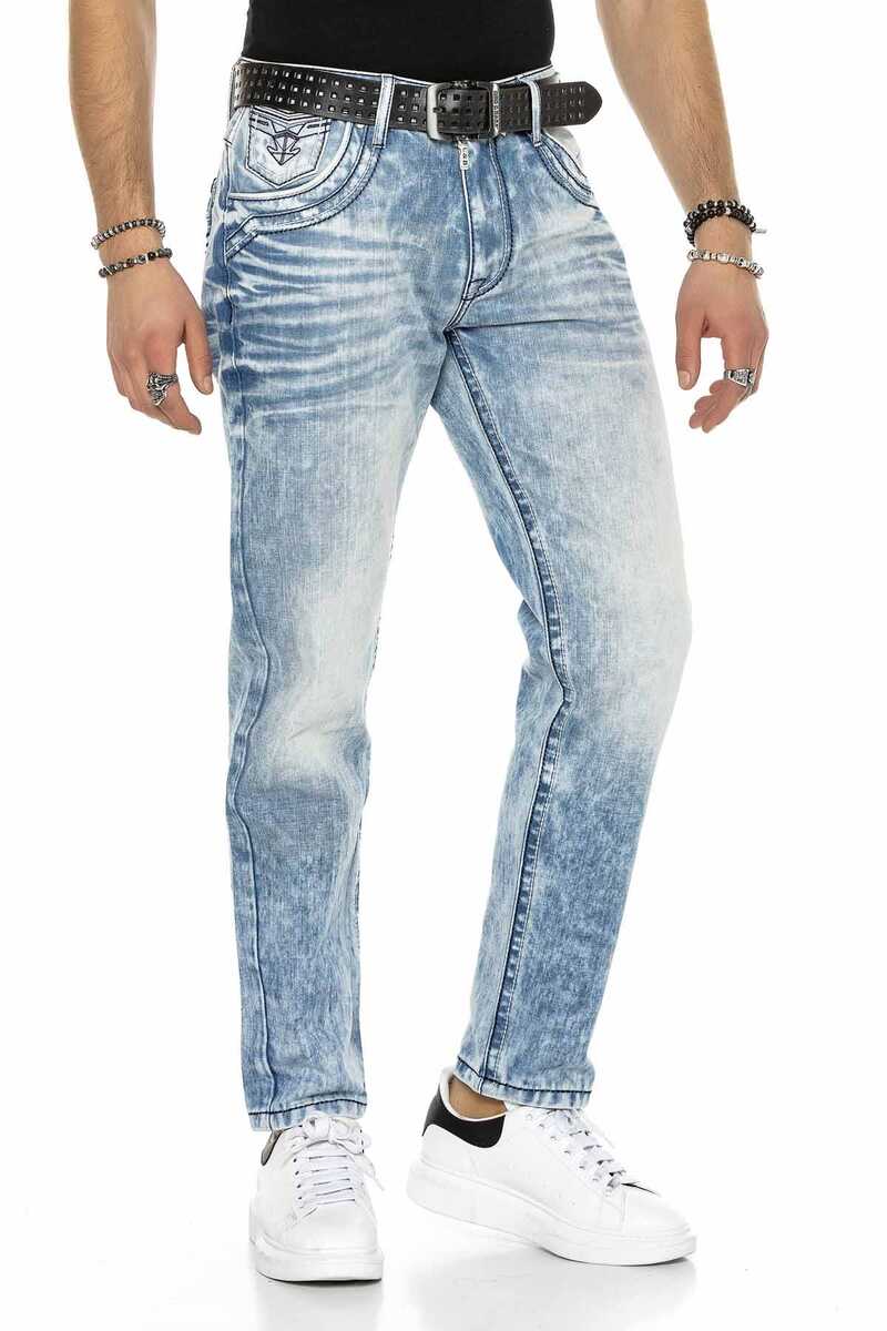 CD616 Pocket Detail Relaxed Fit Men's Jeans