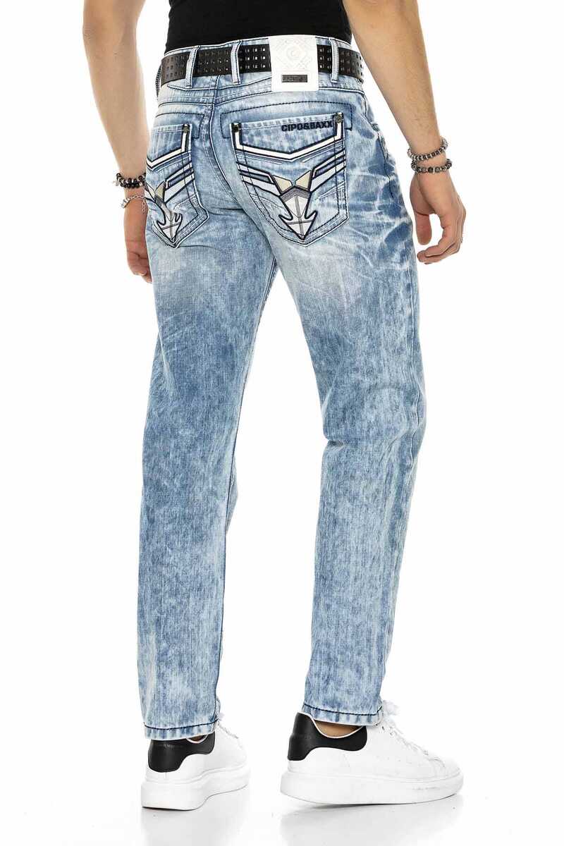 CD616 Pocket Detail Relaxed Fit Men's Jeans