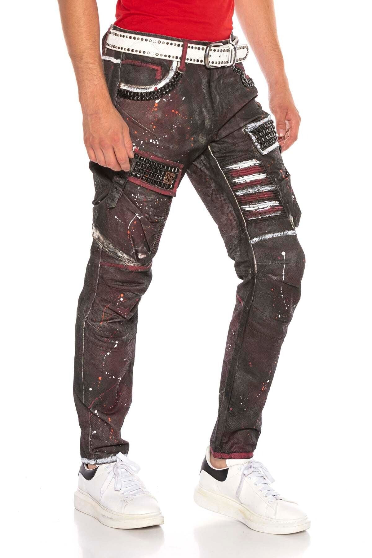 CD636 Hand-Painted Men's Cargo Pants