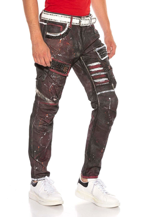 CD636 Hand-Painted Men's Cargo Pants