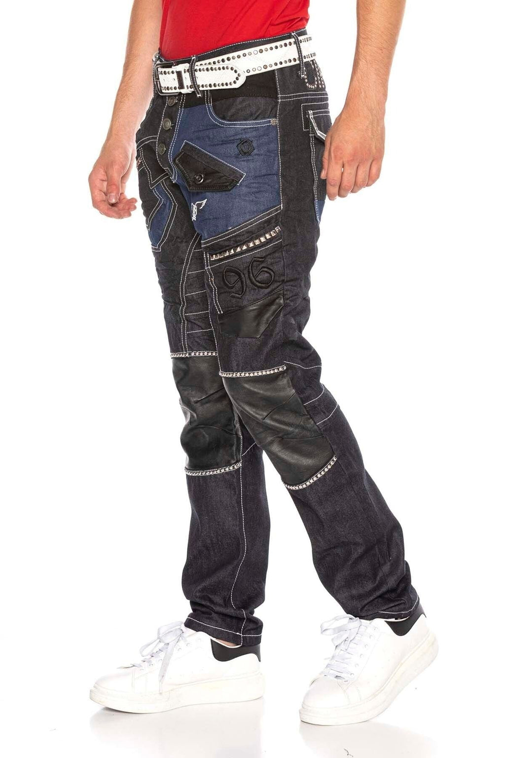 CD639 Low-Rise Baggy Rapper Men's Jeans