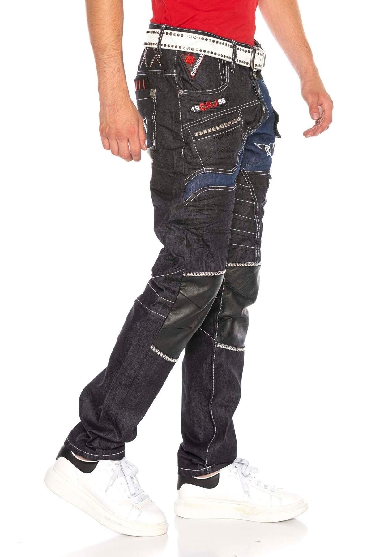 CD639 Low-Rise Baggy Rapper Men's Jeans
