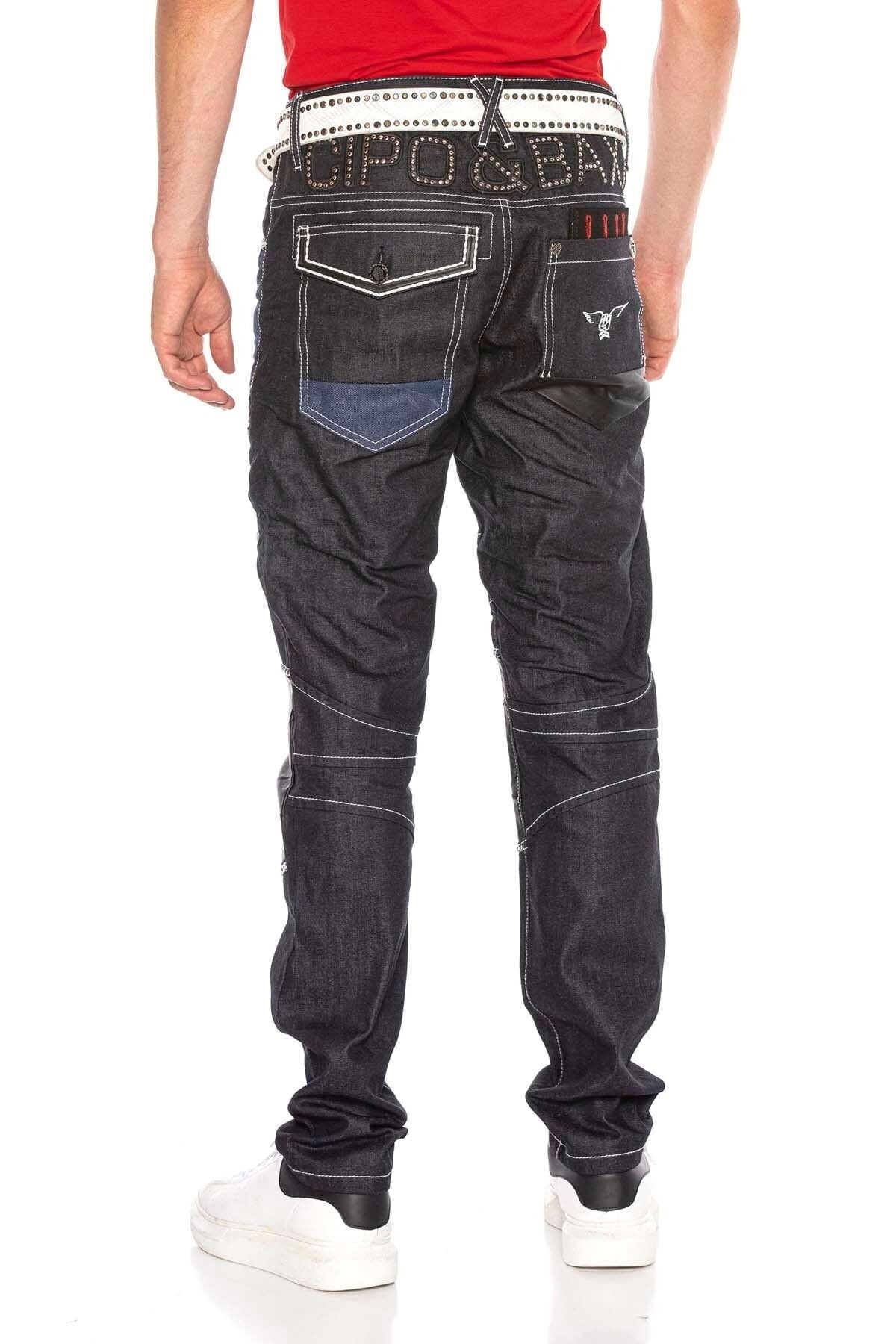 CD639 Low-Rise Baggy Rapper Men's Jeans