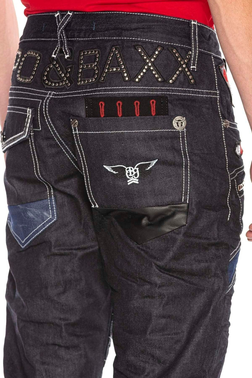 CD639 Low-Rise Baggy Rapper Men's Jeans