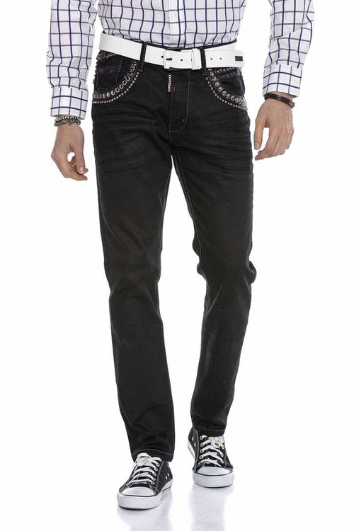 CD663 Embroidered Men's Jeans