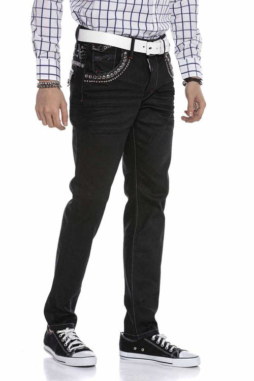 CD663 Embroidered Men's Jeans
