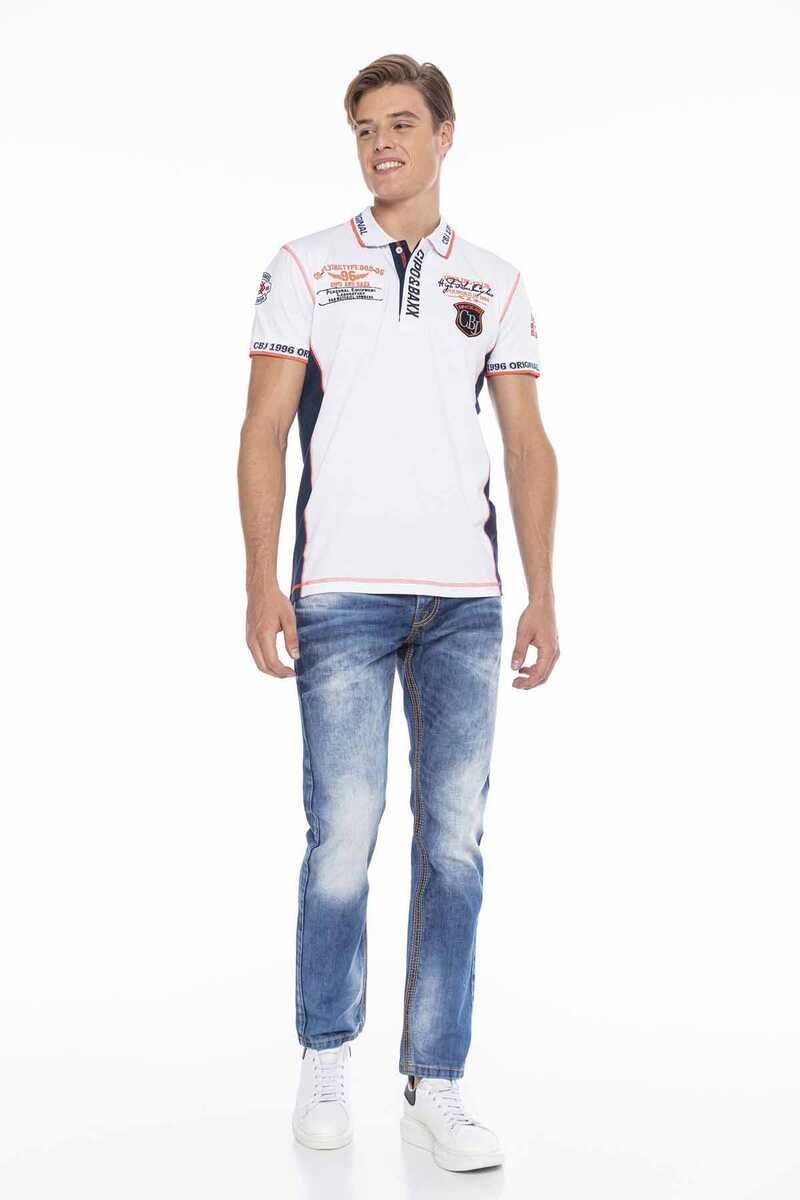 CD669 Heavy Stitch Detail Straight Fit Men's Jeans
