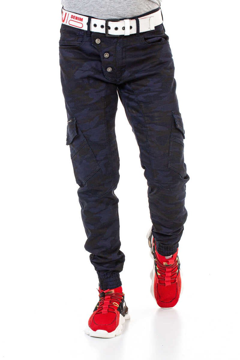 CD690 Camo Elastic Cuff Men's Cargo Pants