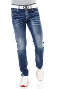 CD692 Embroidery Detail Men's Jeans