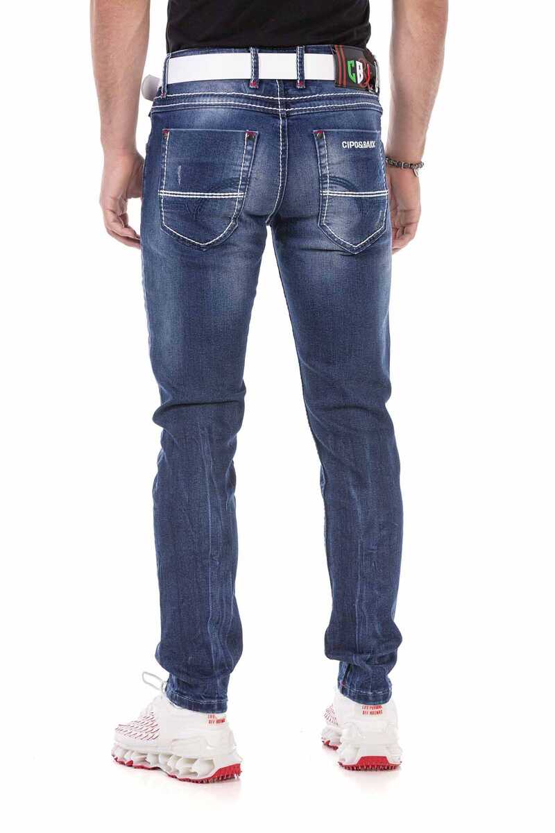CD692 Embroidery Detail Men's Jeans