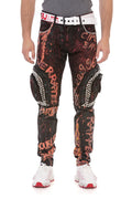 CD693 Hand-Painted Cargo Men's Jeans