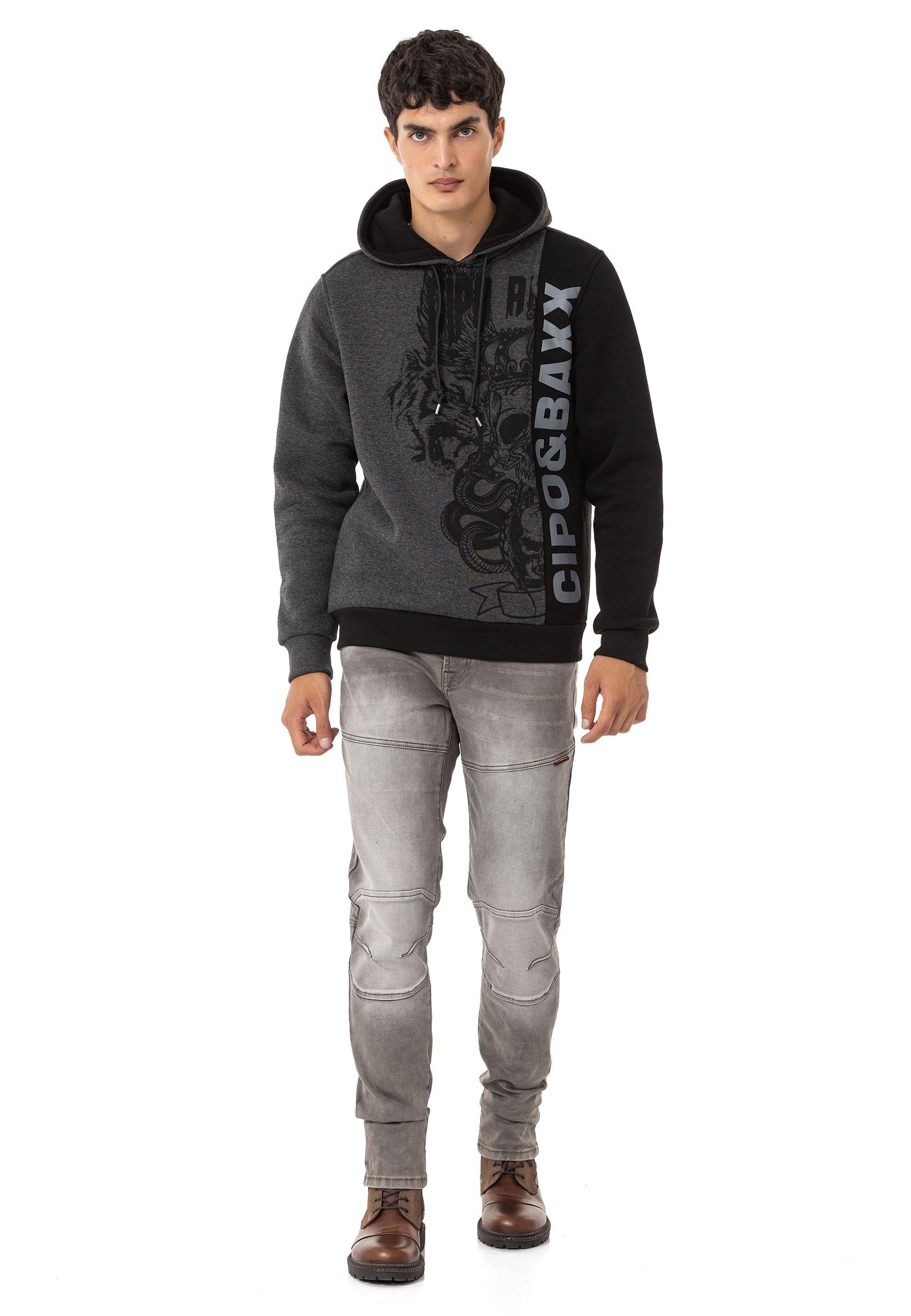 CD699 Hidden Pocket Paneled Biker Style Men's Jeans