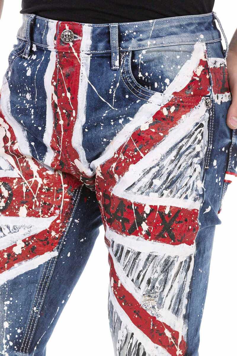 CD714 Great Britain Print Men's Jeans
