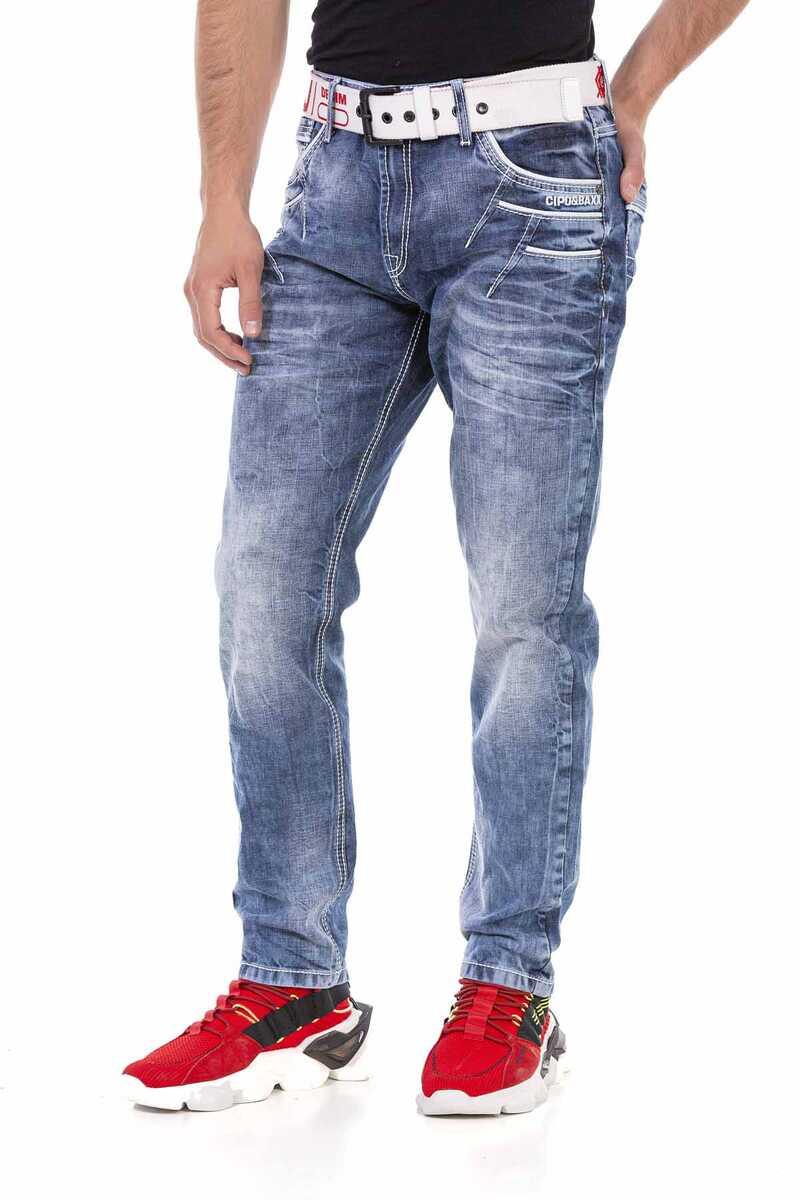 CD723 Pocket Detail Regular Fit Men's Jeans
