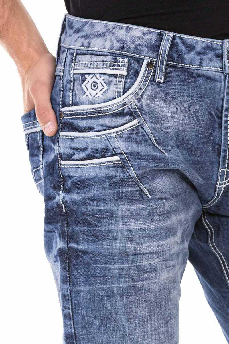 CD723 Pocket Detail Regular Fit Men's Jeans